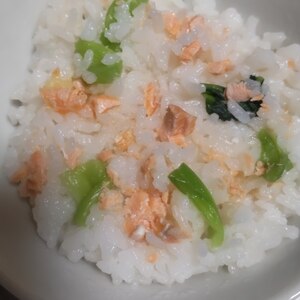 鮭と小松菜の混ぜご飯♡